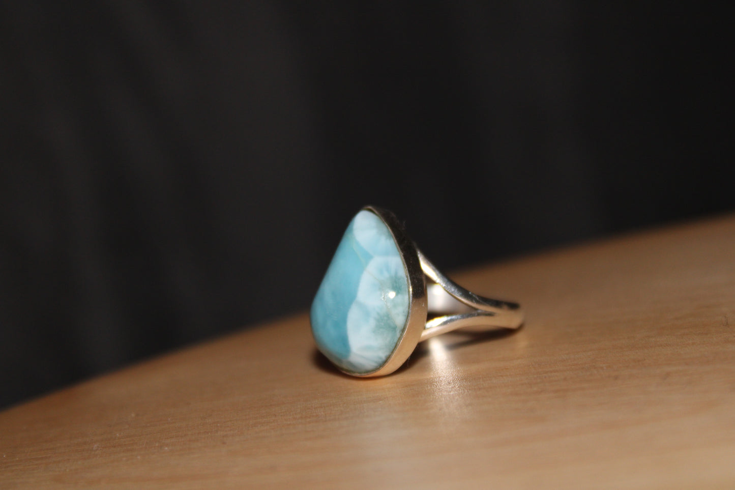Larimar Ring – Tropfen des Meeres