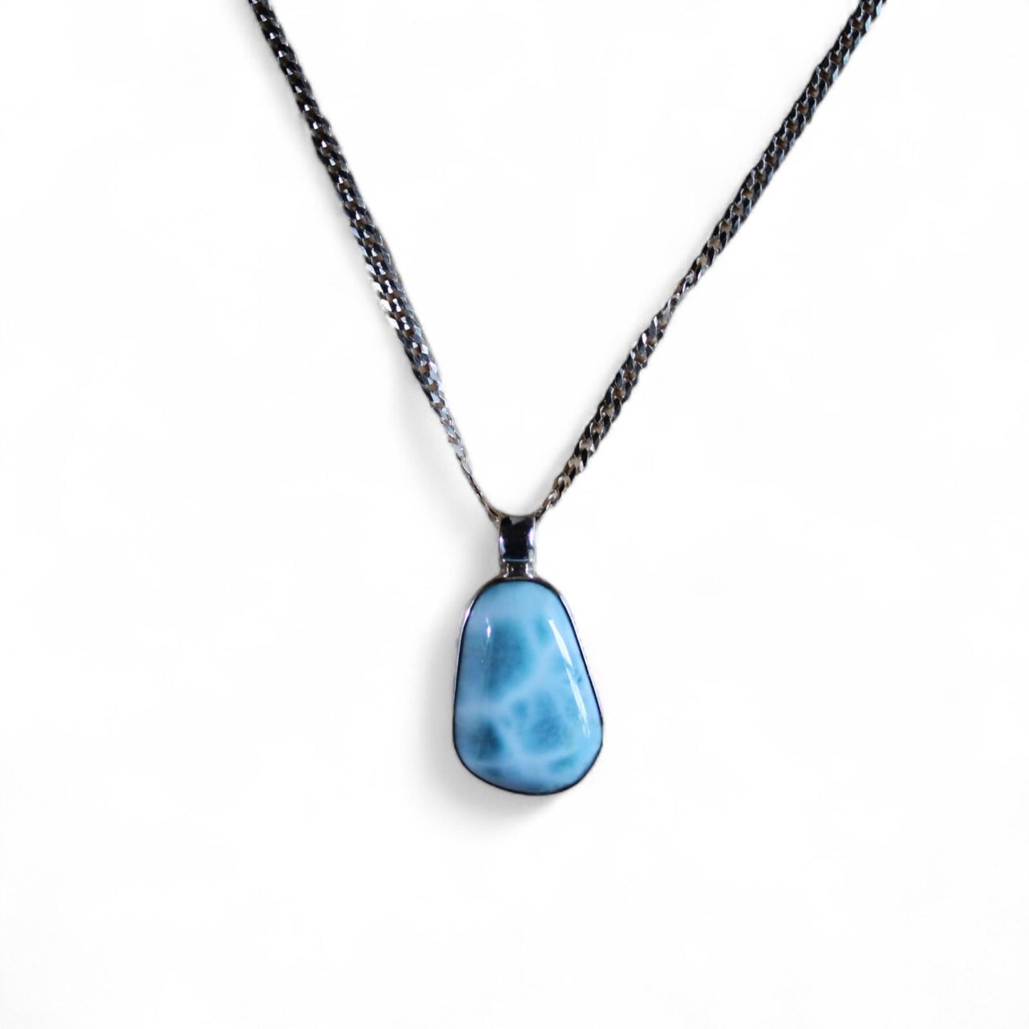 Larimar Halskette – Tropfen des Ozeans